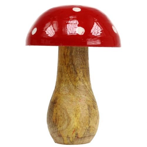 Floristik24 Toadstool made of wood red 15.5cm