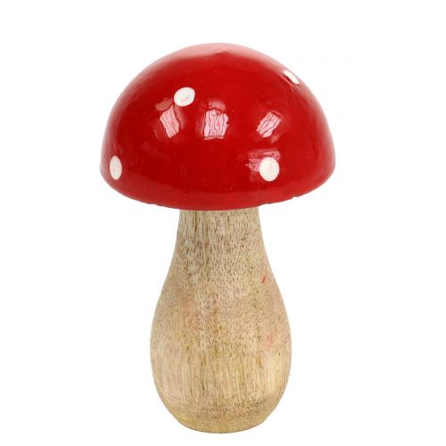 Floristik24 Toadstool made of red wood 11,5cm