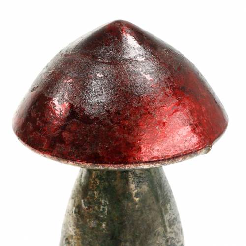 Floristik24 Decorative mushroom dark red glass H13cm