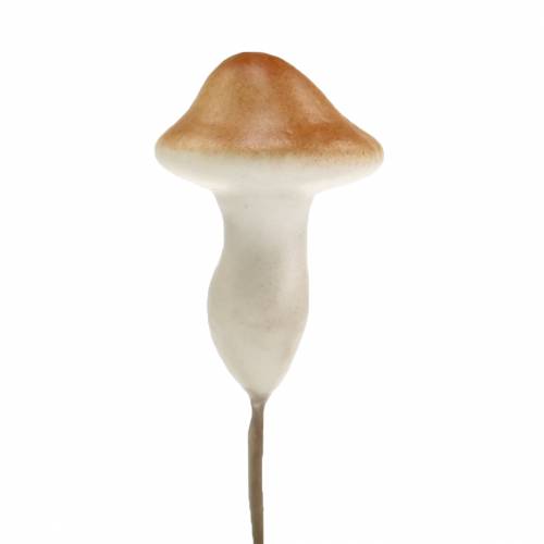 Floristik24 Mushrooms on wire natural 2cm 48 pcs