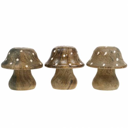 Floristik24 Decorative mushroom wood nature 5cm 6pcs