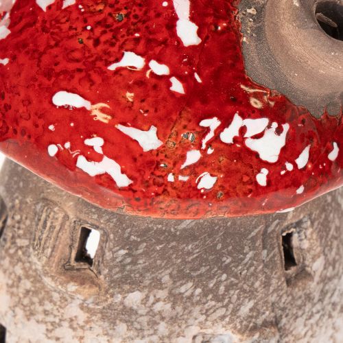 Mushroom House Light House Decorative Figurine Fly Agaric with Chimney 10cm 2pcs | Floristik24.co.uk