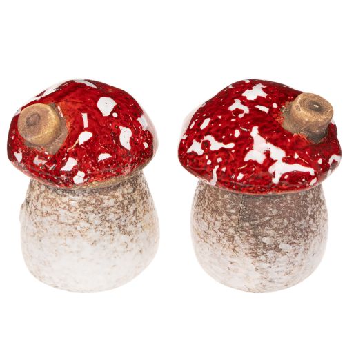Mushroom House Decoration Miniature Fly Agaric 6cm 2pcs | Floristik24.co.uk
