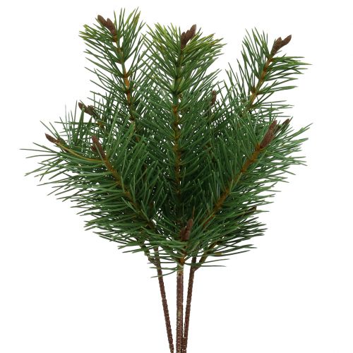 Floristik24 Artificial pine branch green 33cm 4pcs