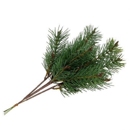 Floristik24 Artificial pine branch green 33cm 4pcs