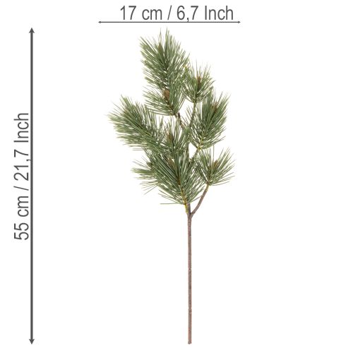 Artificial Pine Twig Set, 55cm, Pack of 3, Green

```html
<h2>Artificial Pine Twig for Festive Decoration</h2>

<p>
This artificial pine twig set includes three green branches, each 55cm long. Designed for indoor use, these plastic pine twigs bring a real | Floristik24.co.uk