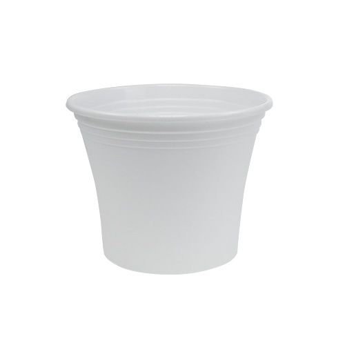 Plastic pot “Irys” white Ø15cm H13cm, 1pc