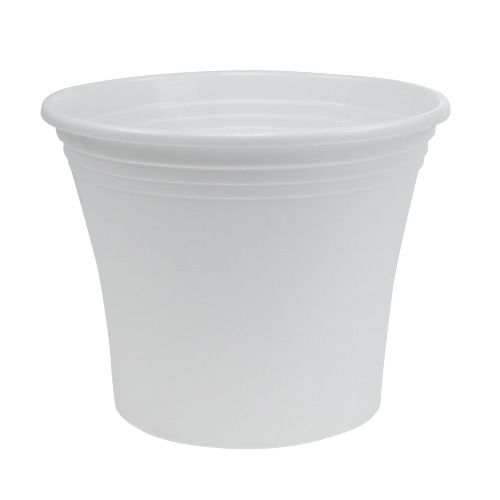 Plastic Pot &quot;Irys&quot; White Ø22cm H18cm 1 pc