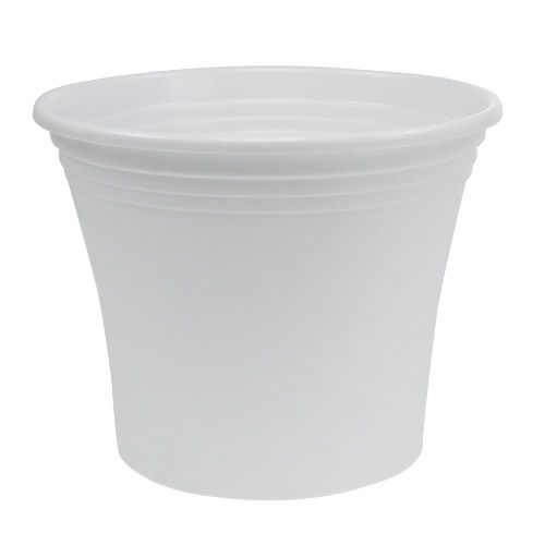 Product Plastic pot “Irys” white Ø25cm H21cm, 1pc