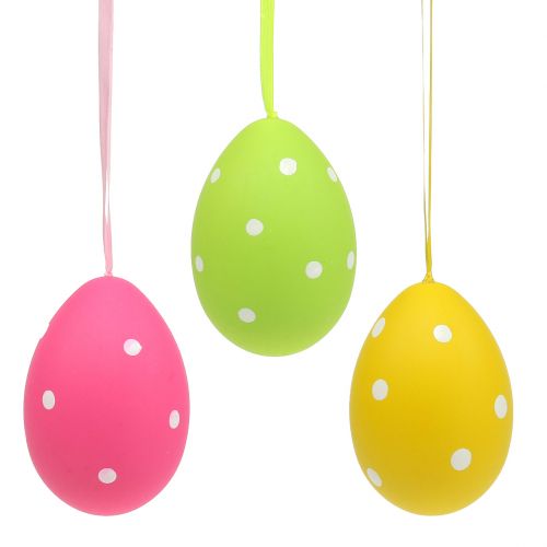 Floristik24 Eggs 11.5cm to hang colored 6pcs