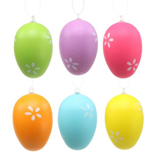 Floristik24 Easter eggs to hang colored 6cm 12pcs