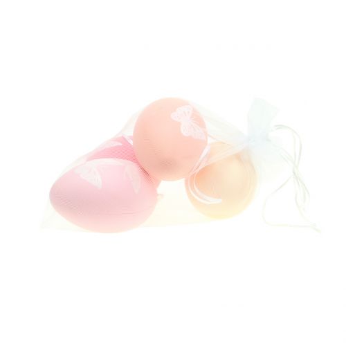 Floristik24 Easter Eggs for Hanging Pastel Colors 8cm 4 Pcs
