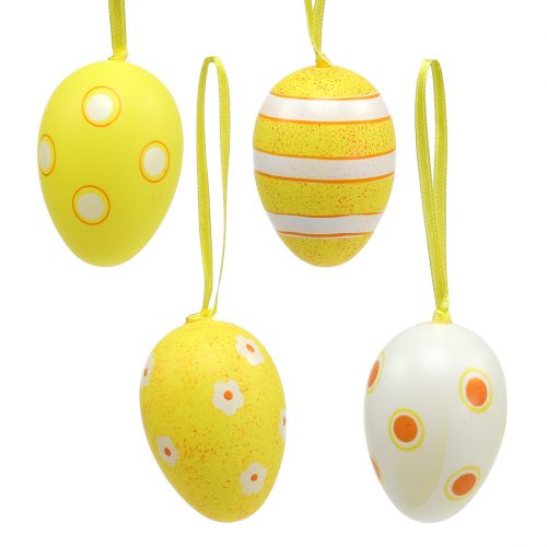 Floristik24 Plastic egg hanger yellow 6cm 12pcs