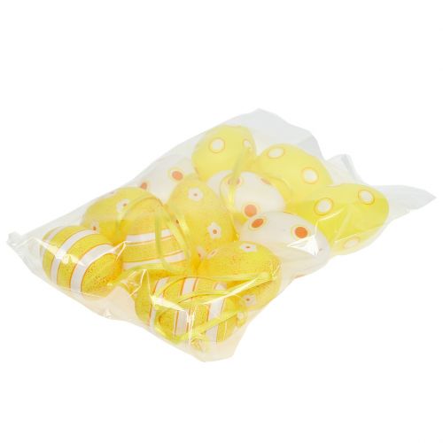 Floristik24 Plastic egg hanger yellow 6cm 12pcs