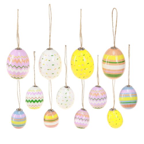Product Plastic Eggs Easter Hanging Colorful Assorted H3.5–5.5cm 24 pcs