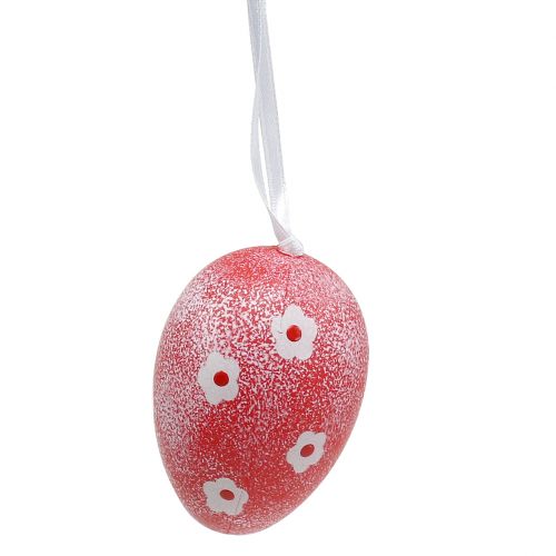 Floristik24 Plastic eggs for hanging red, white 6cm 12pcs
