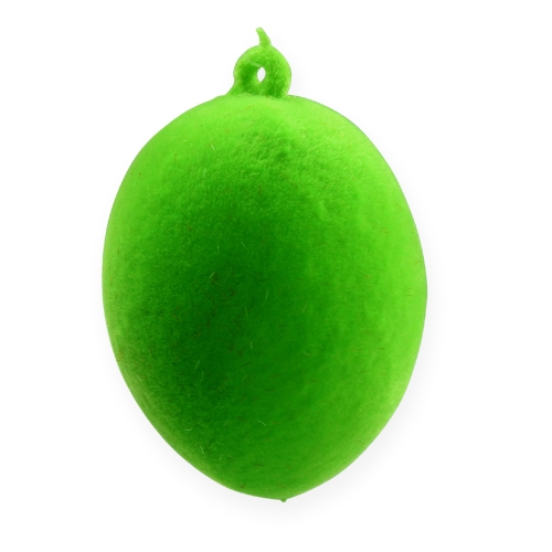 Floristik24 Decorative eggs for hanging flocked colorful Easter eggs 6cm 18 pcs