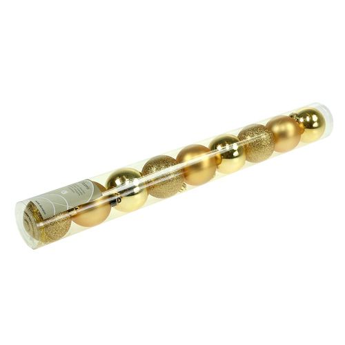 Floristik24 Plastic ball gold sort. Ø5cm 9pcs