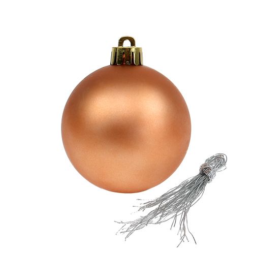 Floristik24 Plastic ball mix in brown, copper Ø6cm 30pcs