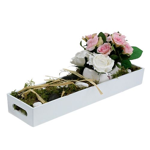Floristik24 Plastic bowl white 42cm x 10.5cm