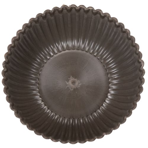 Set of 2 Anthracite Round Decorative Bowls with Ribbed Design – 15cm | Floristik24.co.uk