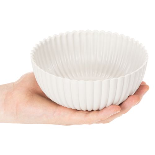 Ribbed White Round Decorative Bowl for Indoor Use 15cm Set of 2

```html
<h2>Decorative White Bowl for Home Interior Styling</h2>
<p>
This ribbed white round bowl is a perfect addition to your home decor. Made from lightweight plastic with a stylish ribbe | Floristik24.co.uk