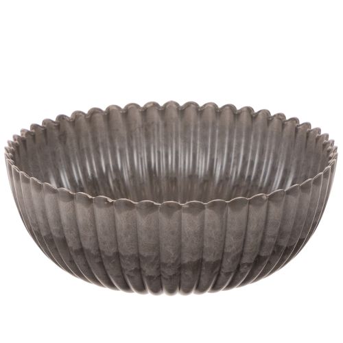 Round Ribbed Bowl Decorative Flower Arrangement Vessel 20cm Set of 2