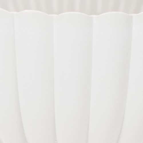 Large Ribbed Decorative Bowl in Light Grey – 25cm | Floristik24.co.uk
