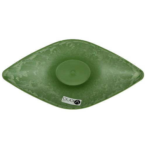 Floristik24 Plastic bowl oval 34 cm x 17.5 cm H 10 cm Green, 1pce