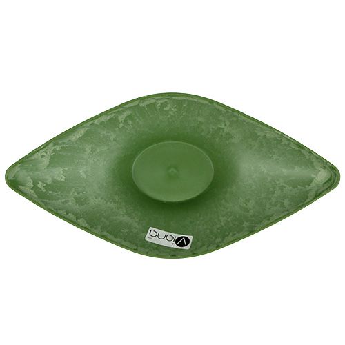 Product Plastic bowl oval 34 cm x 17.5 cm H 10 cm Green, 1pce