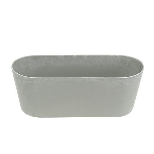 Floristik24 Plastic bowl oval gray 27cm x 11cm H10cm 1pc