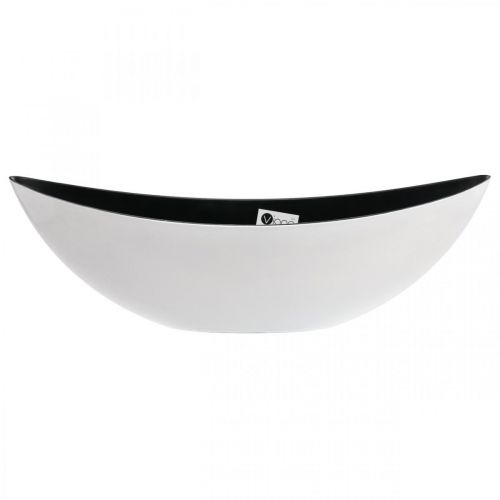 Floristik24 Deco bowl oval white, black plant bowl plant ship 55cm