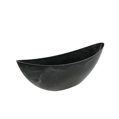 Plastic boat anthracite oval 39cm x 12.5cm H13cm 1 pc