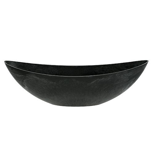 Floristik24 Plastic boat anthracite oval 39cm x 12.5cm H13cm 1 pc