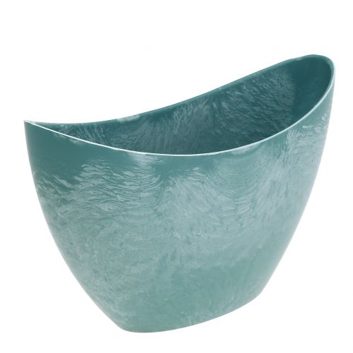 Floristik24 Decorative bowl plant bowl blue 24cm x 10cm H14cm 1 pc
