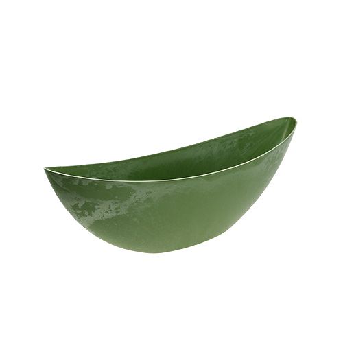 Floristik24 Plastic boat green oval 39cm x 12.5cm H13cm, 1pc