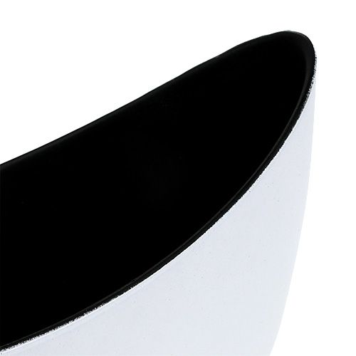 Floristik24 Decorative plastic bowl white 20cm x 9cm H12cm