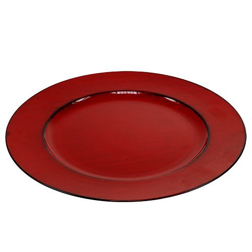 Product Plastic plate Ø33cm red-black
