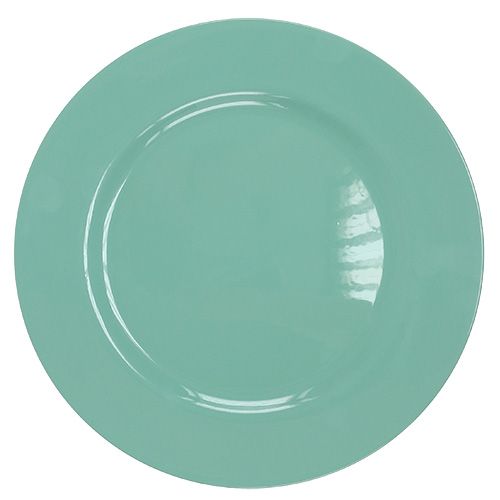 Floristik24 Plastic plate Ø33cm turquoise