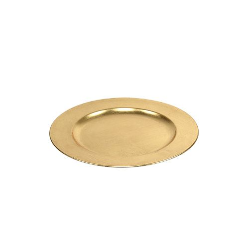 Plastic plates gold Ø17cm 10p