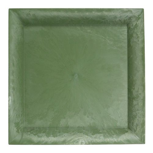 Plastic plate green square 19,5cm x 19,5cm