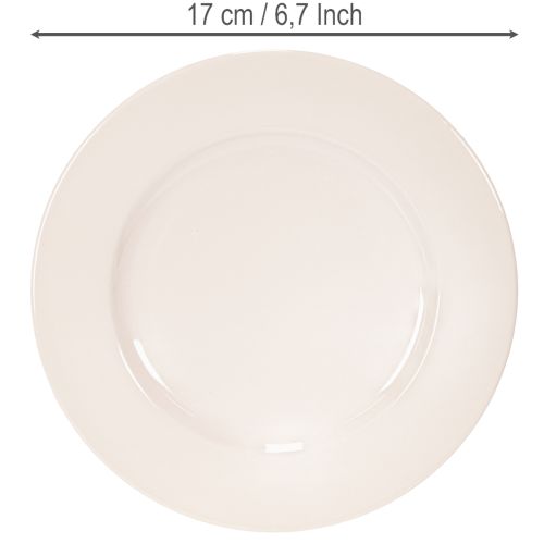 Round Plastic Decorative Plates 17cm Apricot - Set of 6 | Floristik24.co.uk