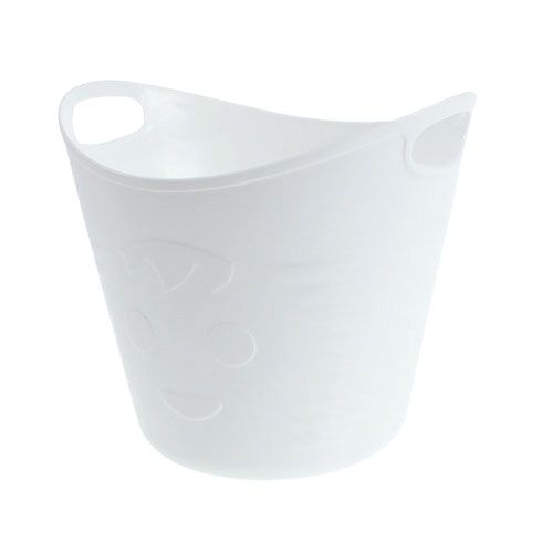 Floristik24 Plastic pots with handles, white 14X12cm, 12Pc