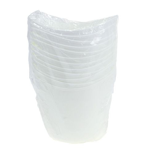Floristik24 Plastic pots with handles, white 14X12cm, 12Pc