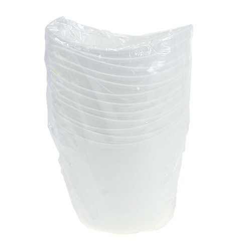 Floristik24 Plastic pots with handles, white 14X12cm, 12Pc