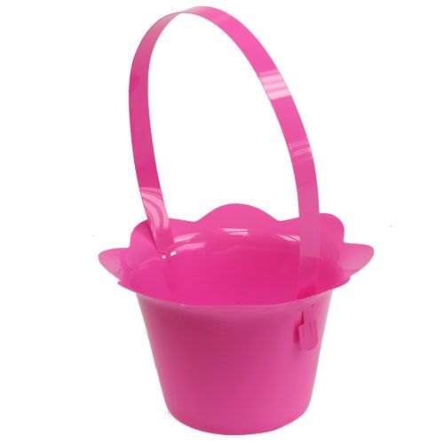 Product Plastic pot with handle colored Ø15cm H9.5cm 10pcs