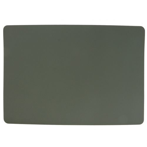 Floristik24 Reversible placemat faux leather green, gray 4pcs
