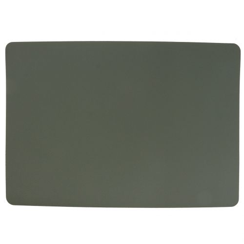 Reversible placemat faux leather green, gray 4pcs