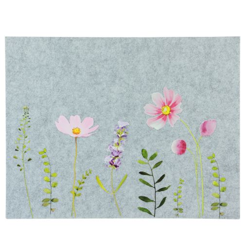 Product Placemat Table Mat Felt Flowers 45x4.5x35cm 4pcs