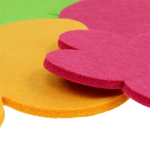 Product Placemat felt flower multicolored 6pcs